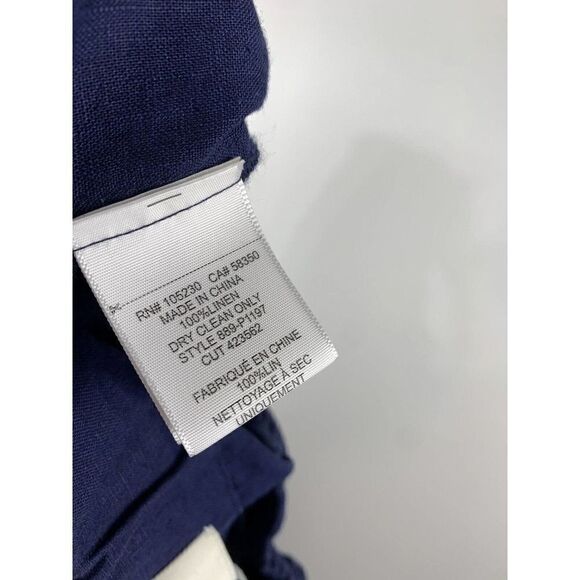 Joie Women’s Size Small NWT 100%Linen Blue Crop Beach Pants Pockets - Picture 4 of 6